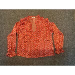 Q2 Collection Women’s Sheer Blouse Size Large EUC